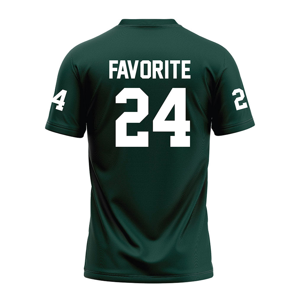 Michigan State - NCAA Football : Jeremiah Favorite - Green Football Jersey-1