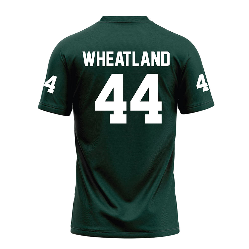 Michigan State - NCAA Football : Caleb Wheatland - Green Football Jersey-1