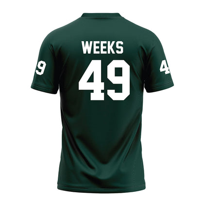 Michigan State - NCAA Football : Alex Weeks - Green Football Jersey-1