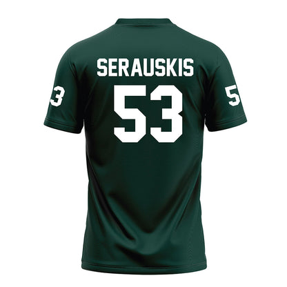 Michigan State - NCAA Football : Trey Serauskis - Green Football Jersey-1