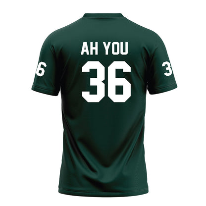 Michigan State - NCAA Football : Leonard Ah You - Green Football Jersey-1