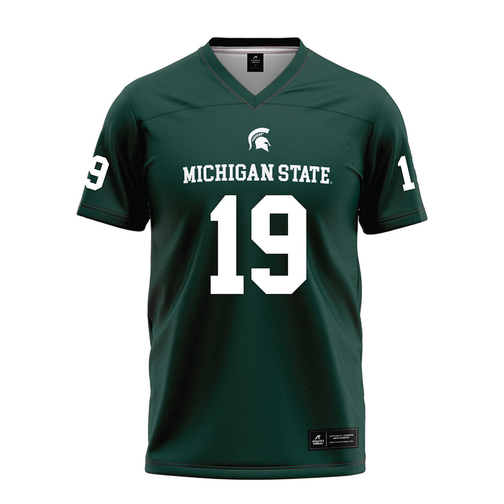 Michigan State - NCAA Football : Charles Taplin - Green Football Jersey-0