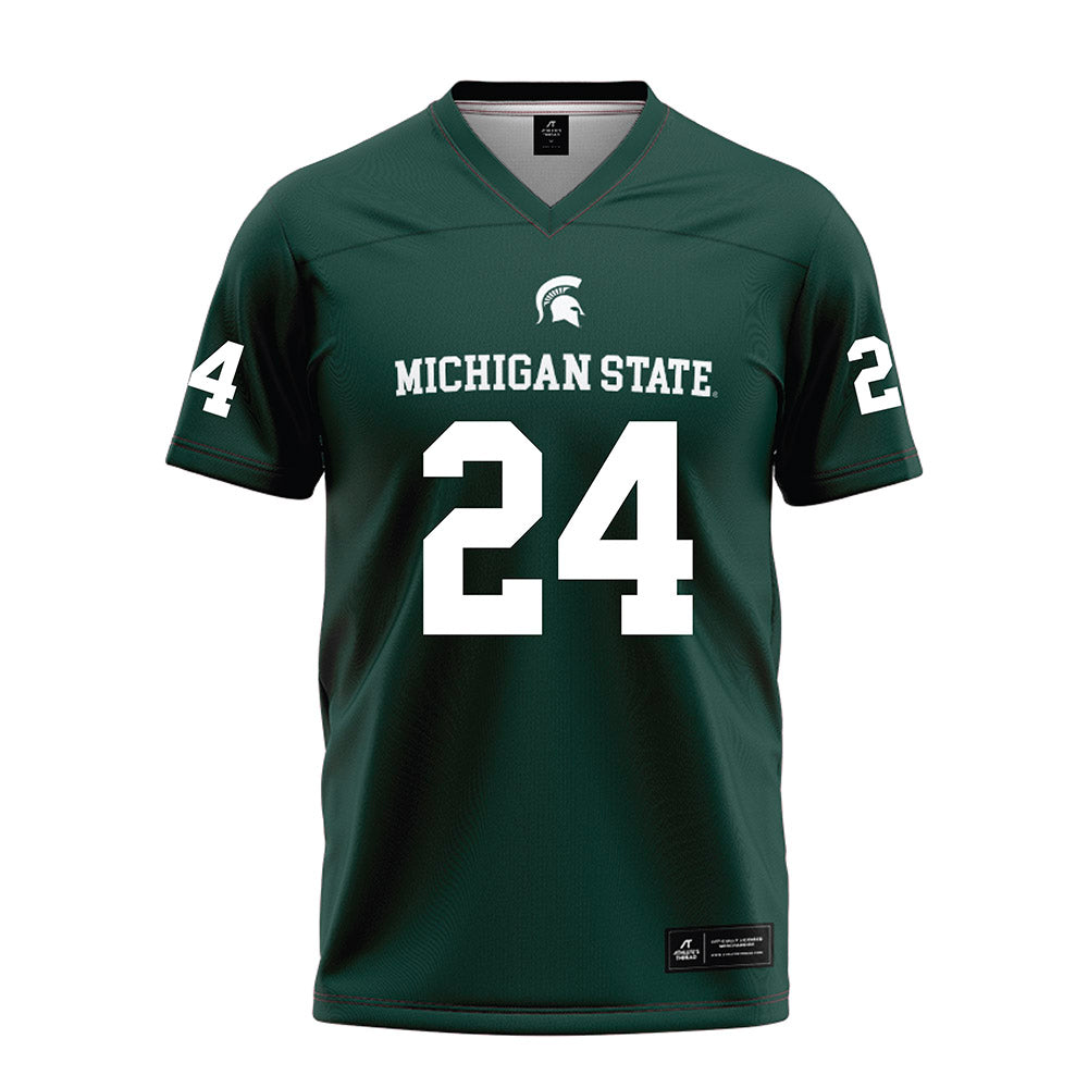 Michigan State - NCAA Football : Jeremiah Favorite - Green Football Jersey-0
