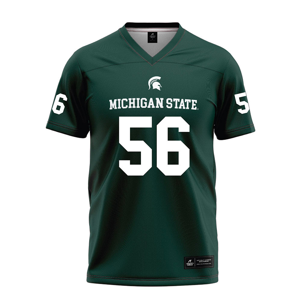Michigan State - NCAA Football : Chris Piwowarczyk - Green Football Jersey-0