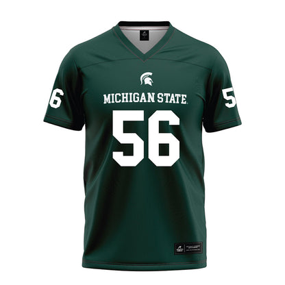 Michigan State - NCAA Football : Chris Piwowarczyk - Green Football Jersey-0