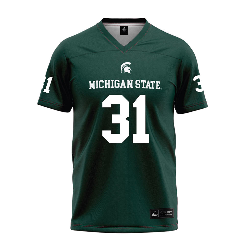 Michigan State - NCAA Football : Jayden Savoury - Green Football Jersey-0