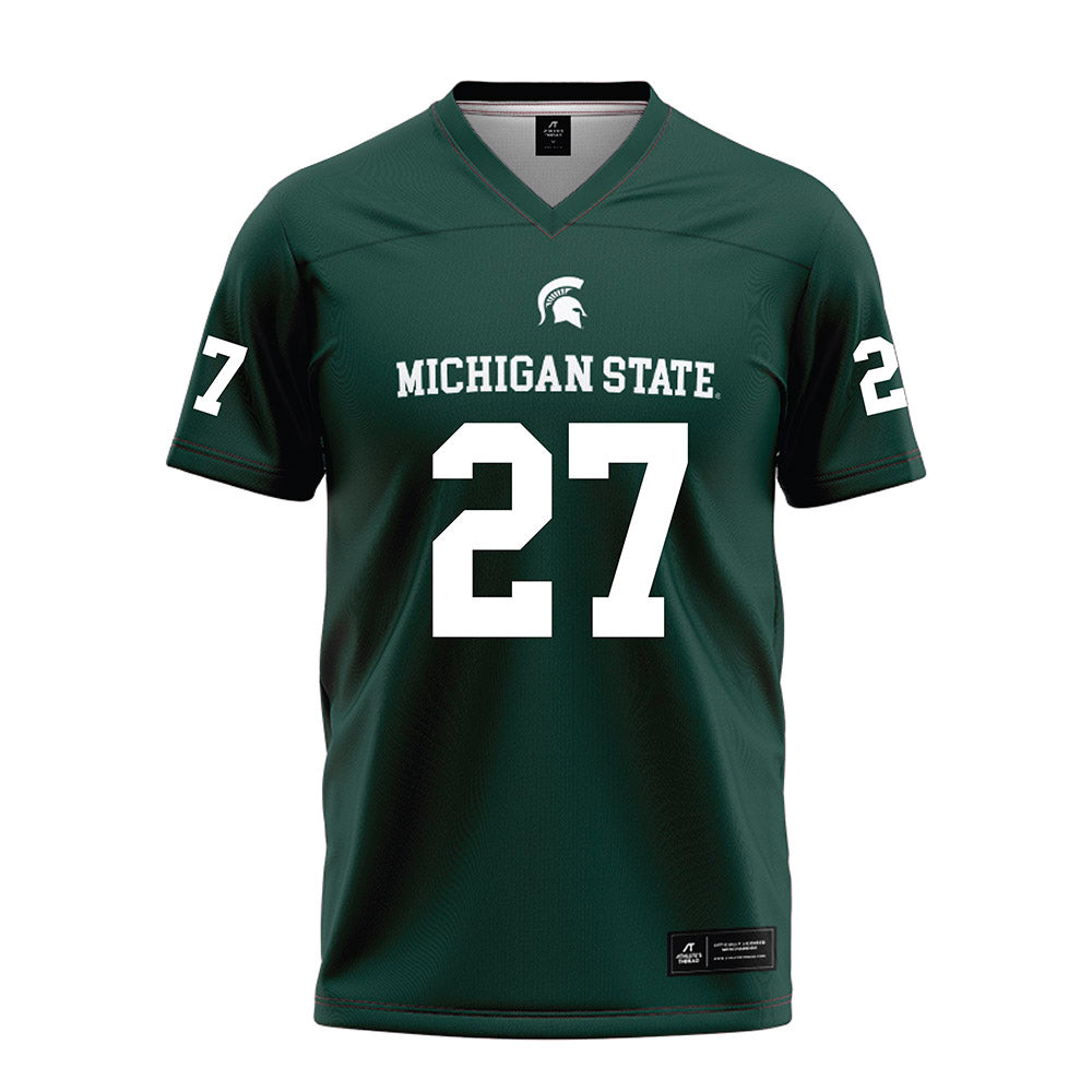 Michigan State - NCAA Football : Darrin Jones Jr. - Green Football Jersey-0