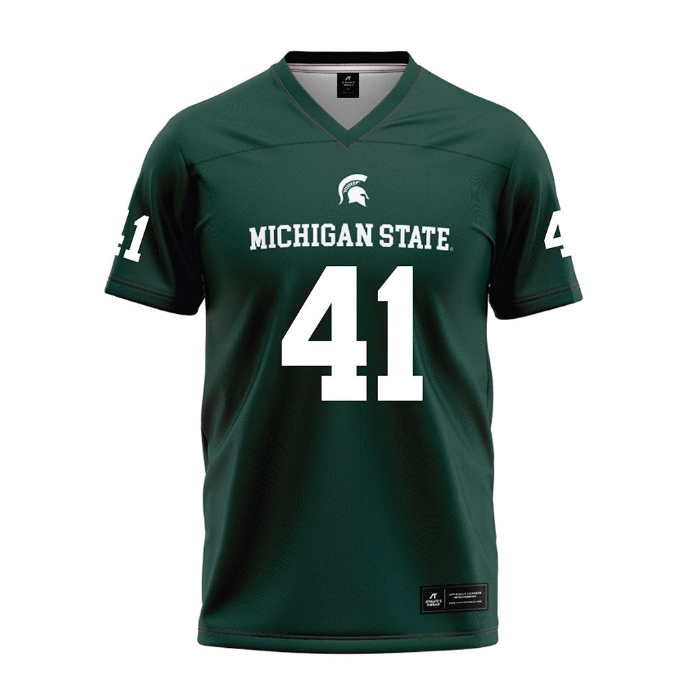 Michigan State - NCAA Football : Jaxson Wilson - Green Football Jersey-0