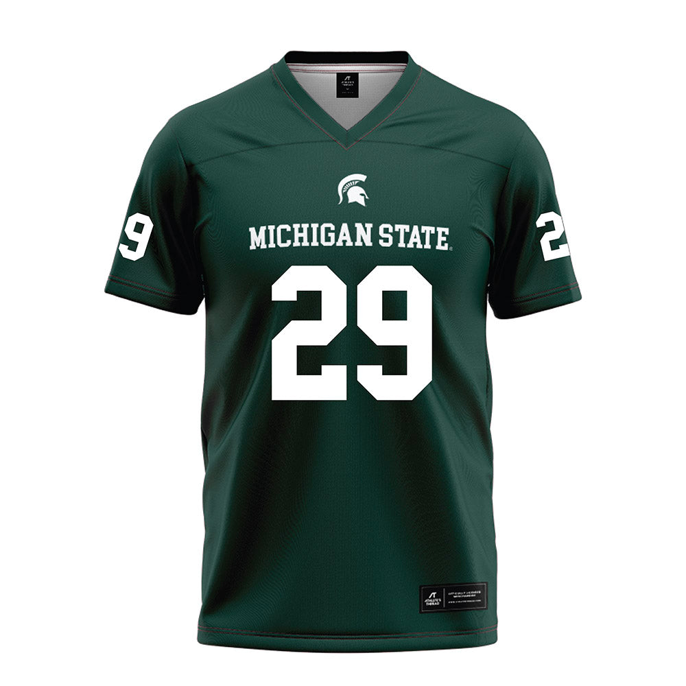 Michigan State - NCAA Football : KJ Deriso - Green Football Jersey-0