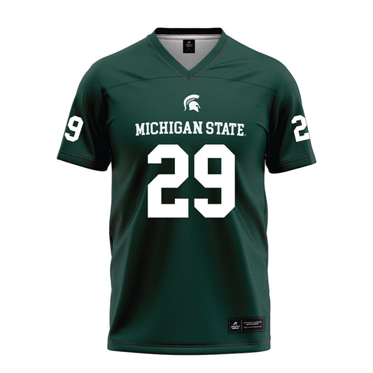 Michigan State - NCAA Football : KJ Deriso - Green Football Jersey-0