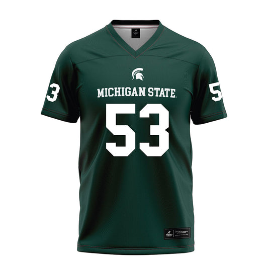Michigan State - NCAA Football : Trey Serauskis - Green Football Jersey-0