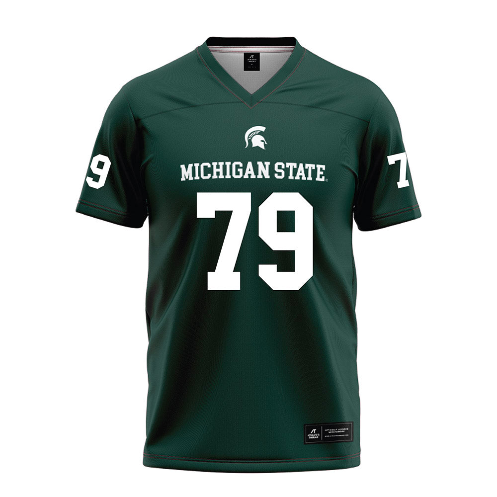 Michigan State - NCAA Football : Tristan Comer - Green Football Jersey-0