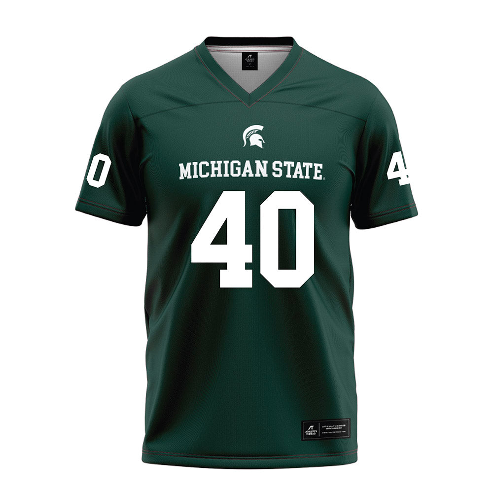 Michigan State - NCAA Football : Tarik Ahmetbasic - Green Football Jersey