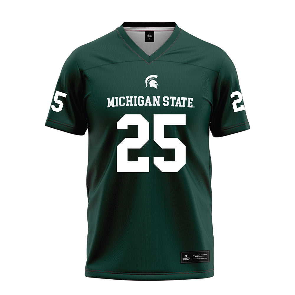 Michigan State - NCAA Football : Jace Clarizio - Green Football Jersey-0
