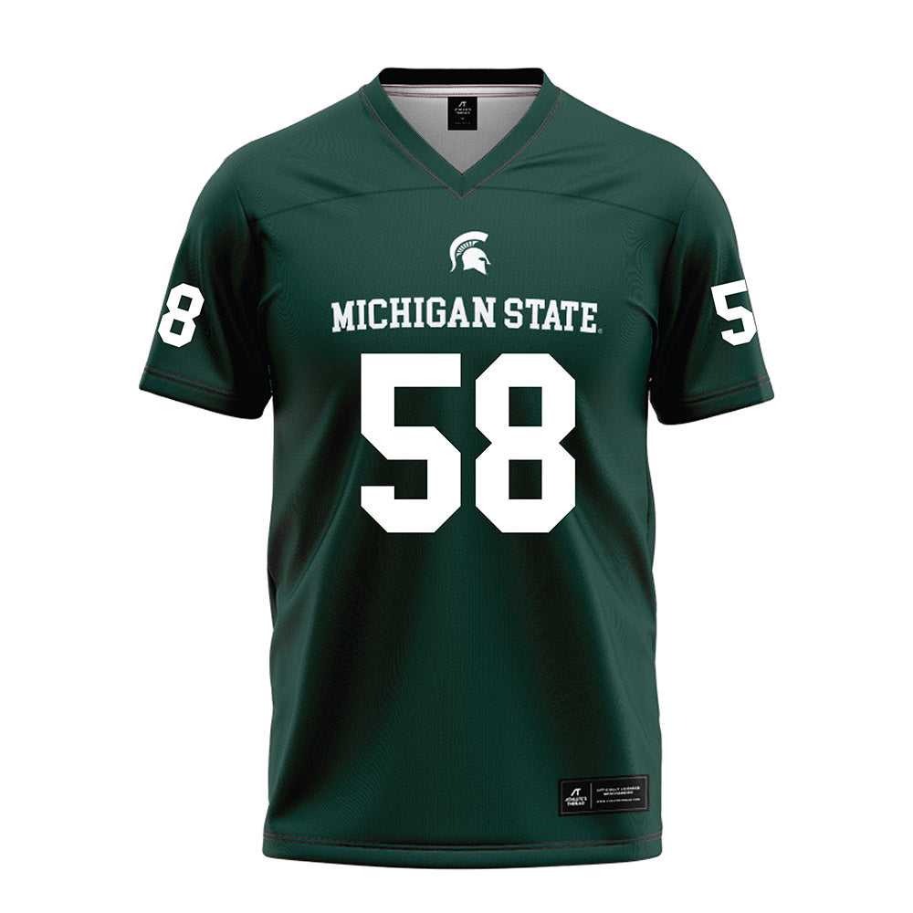Michigan State - NCAA Football : Conner Moore - Green Football Jersey-0