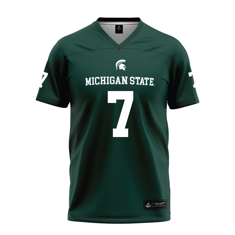 Michigan State - NCAA Football : Brandon Tullis - Green Football Jersey-0