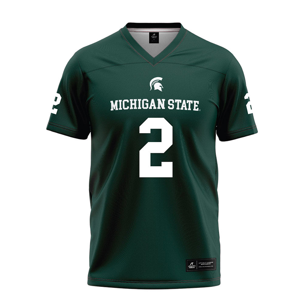 Michigan State - NCAA Football : Devin Vaught - Green Football Jersey-0