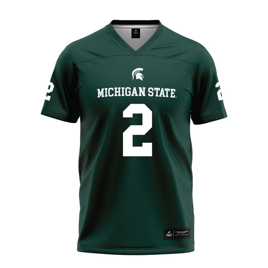 Michigan State - NCAA Football : Devin Vaught - Green Football Jersey-0