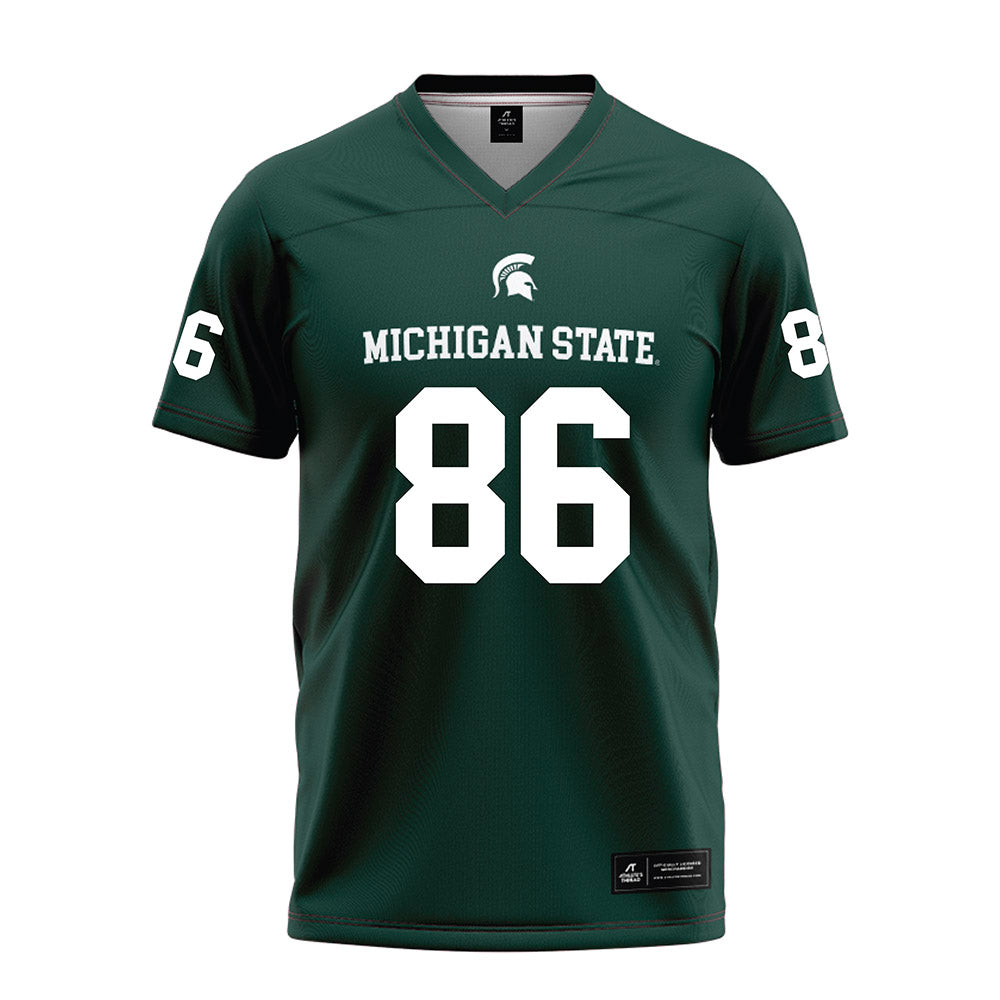 Michigan State - NCAA Football : Ethan Melville - Green Football Jersey-0