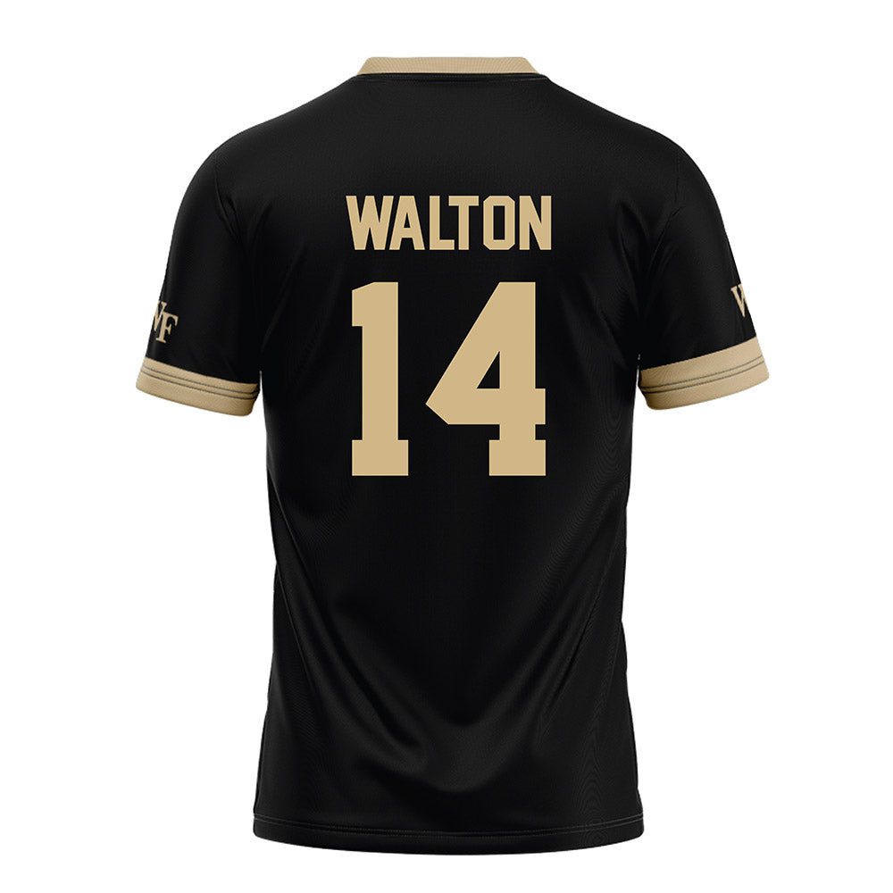 Wake Forest - NCAA Football : Tyler Walton - Black Football Jersey-1
