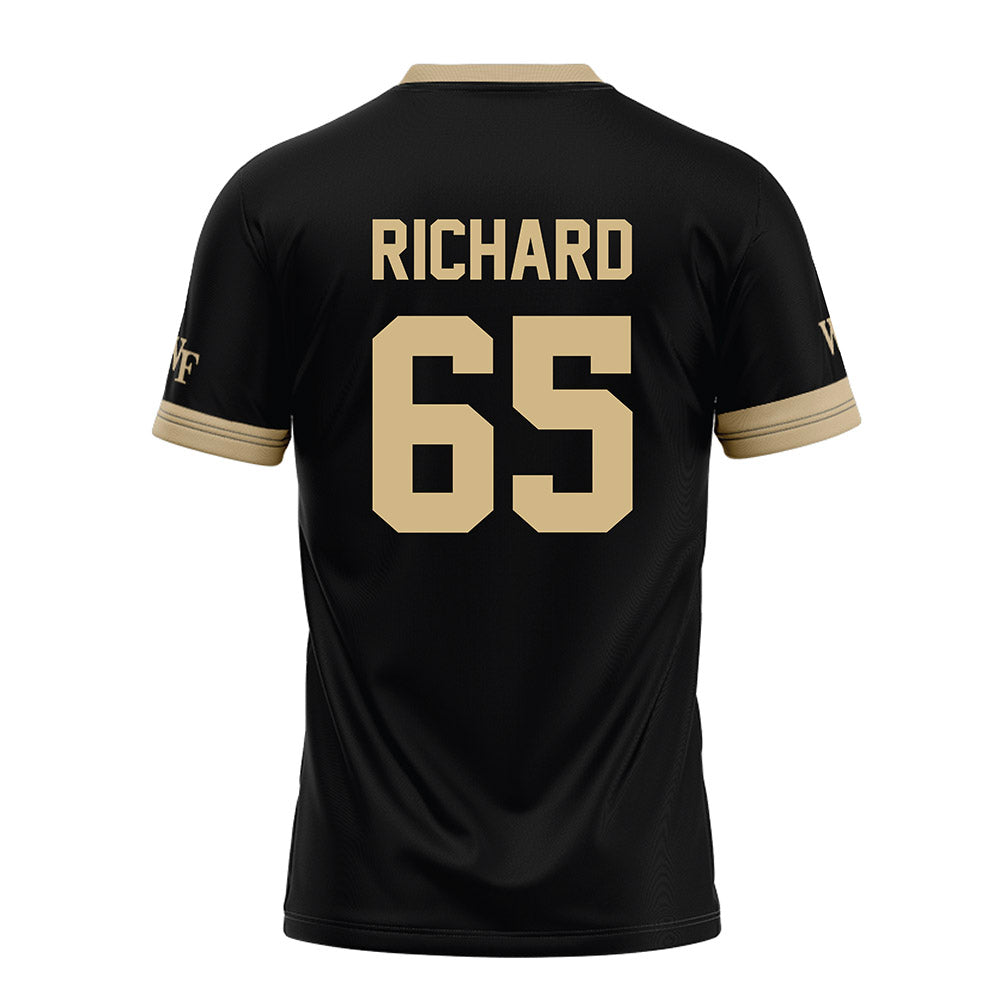 Wake Forest - NCAA Football : Clinton Richard - Black Football Jersey-1