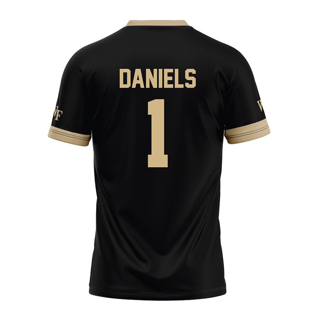 Wake Forest - NCAA Football : Kahnen Daniels - Black Football Jersey-1