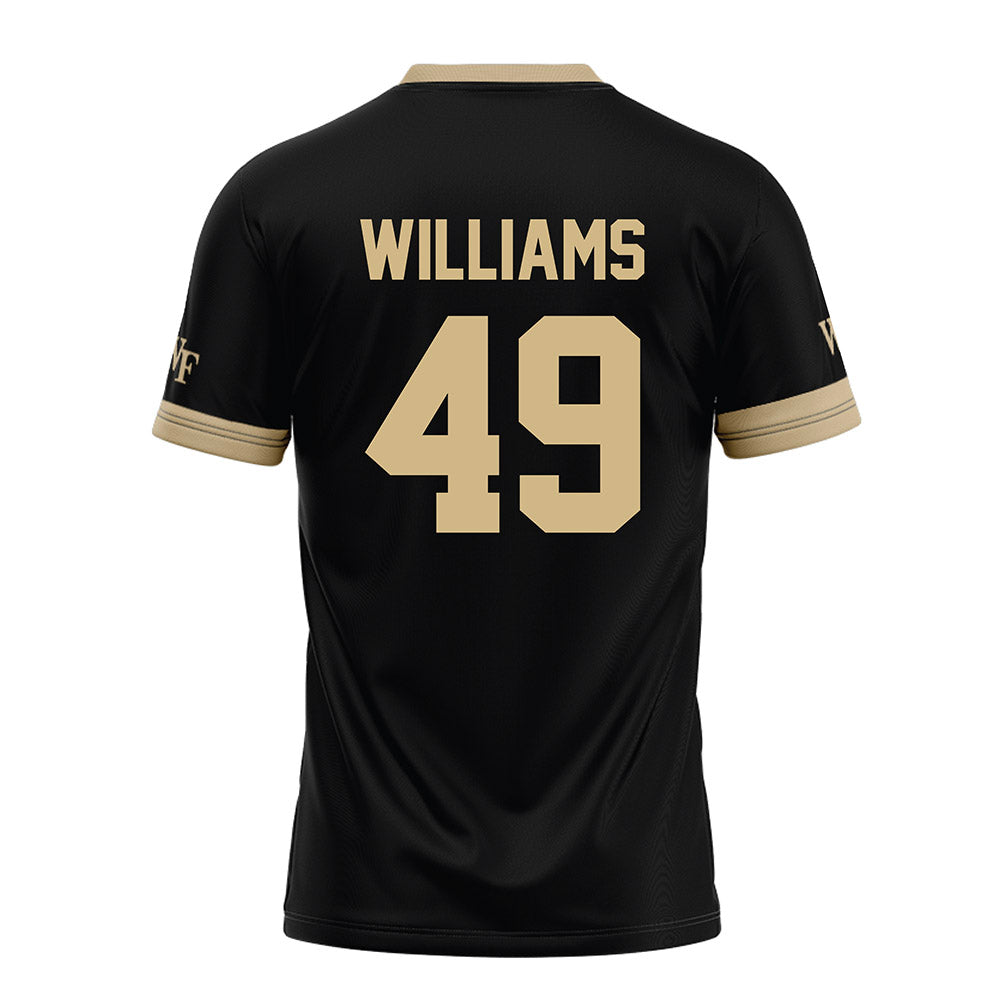 Wake Forest - NCAA Football : Eric Williams - Black Football Jersey-1