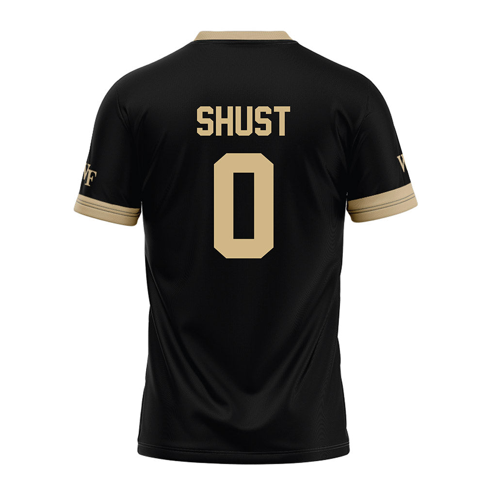 Wake Forest - NCAA Football : Brady Shust - Black Football Jersey-1