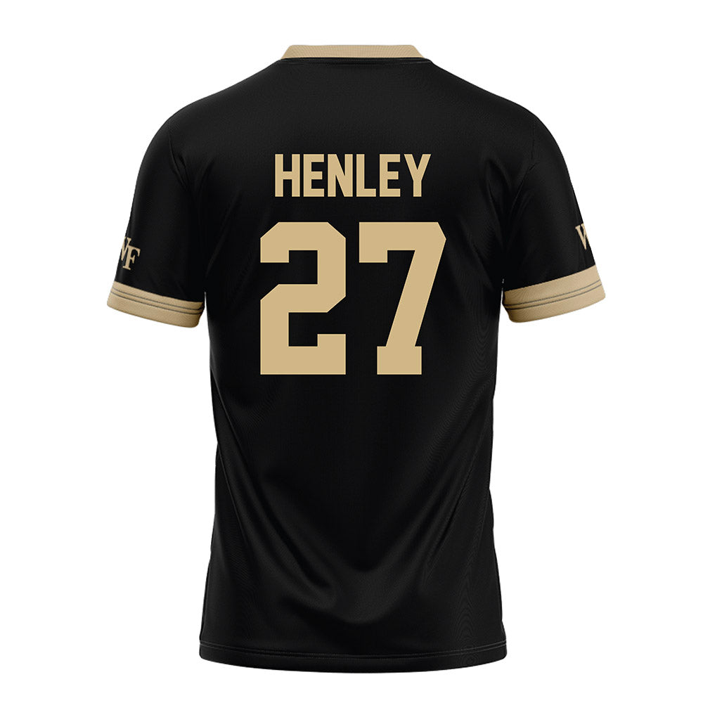 Wake Forest - NCAA Football : Ryan Henley - Black Football Jersey-1