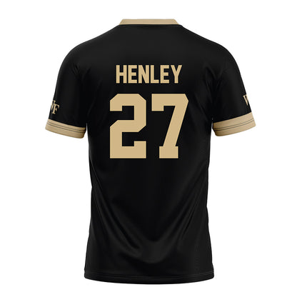 Wake Forest - NCAA Football : Ryan Henley - Black Football Jersey-1