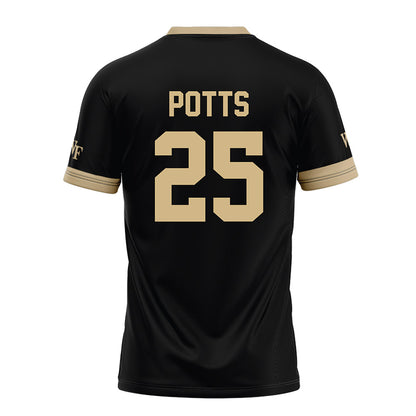 Wake Forest - NCAA Football : Eli Potts - Black Football Jersey-1