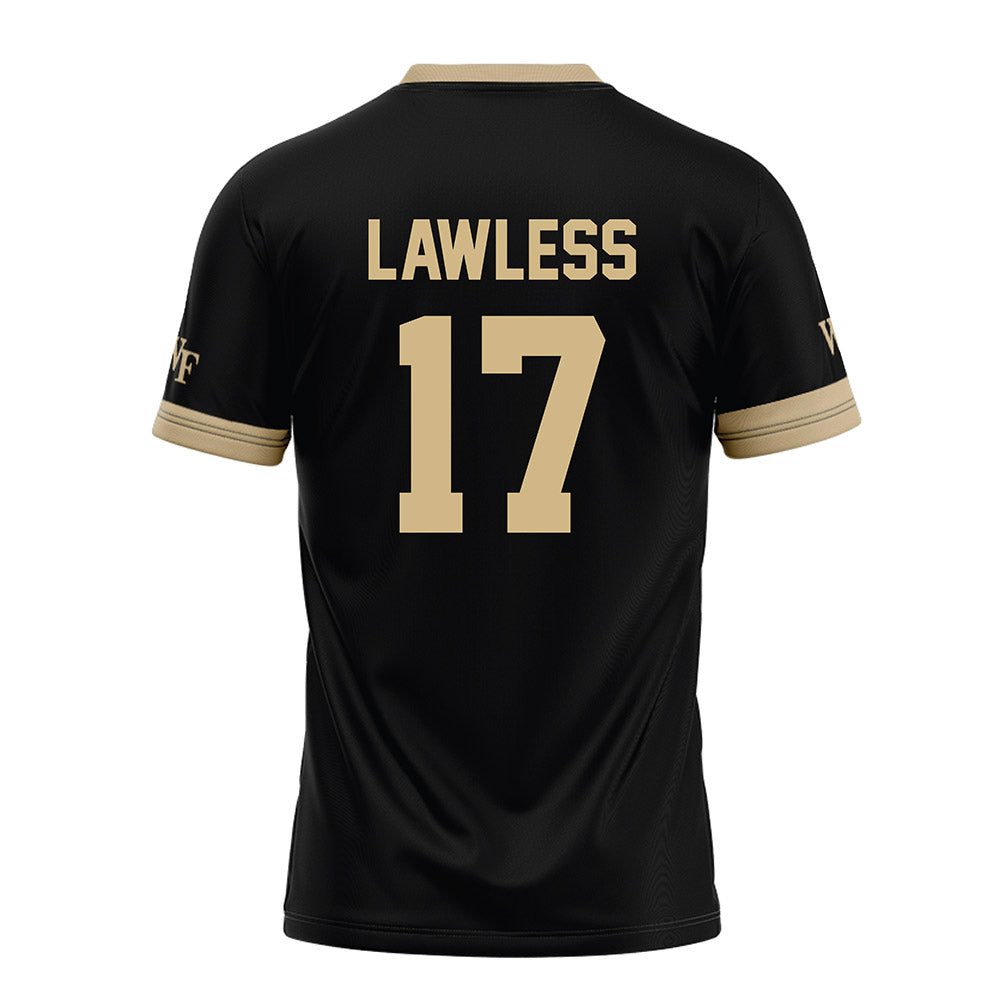 Wake Forest - NCAA Football : Grant Lawless - Black Football Jersey-1