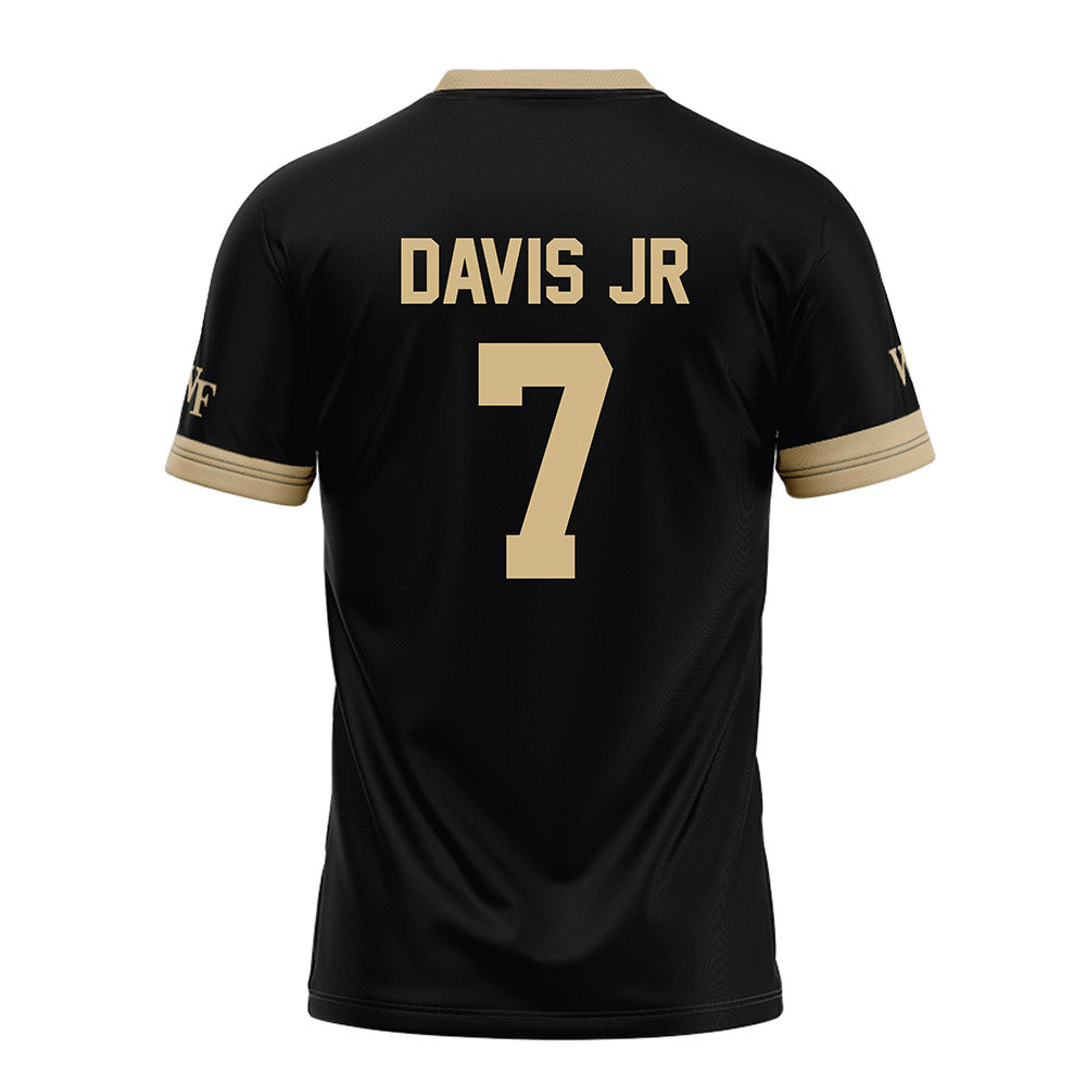 Wake Forest - NCAA Football : Wondame Davis Jr - Black Football Jersey-1