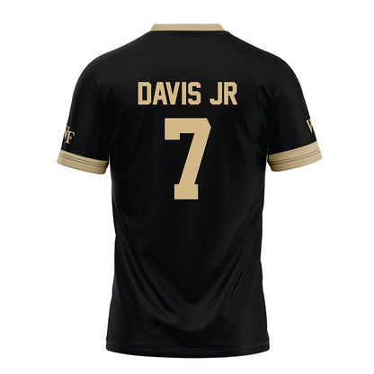 Wake Forest - NCAA Football : Wondame Davis Jr - Black Football Jersey-1