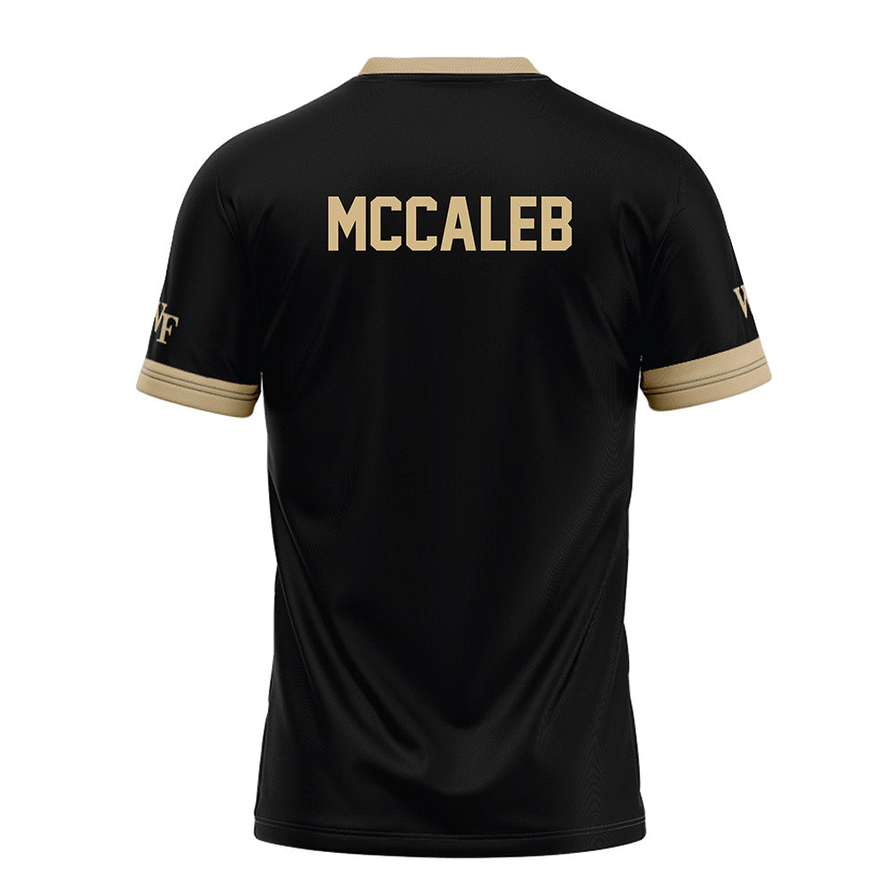 Wake Forest - NCAA Football : Kyndall McCaleb - Black Football Jersey-1