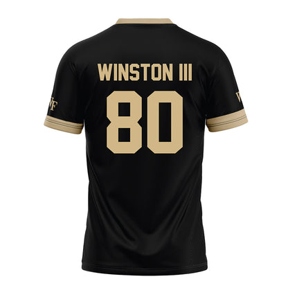 Wake Forest - NCAA Football : Braxton Winston III - Black Football Jersey-1