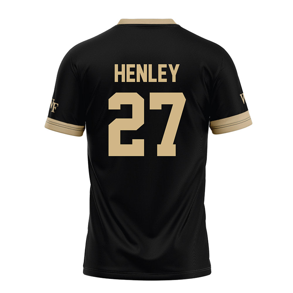 Wake Forest - NCAA Football : Ryan Henley - Black Football Jersey-1