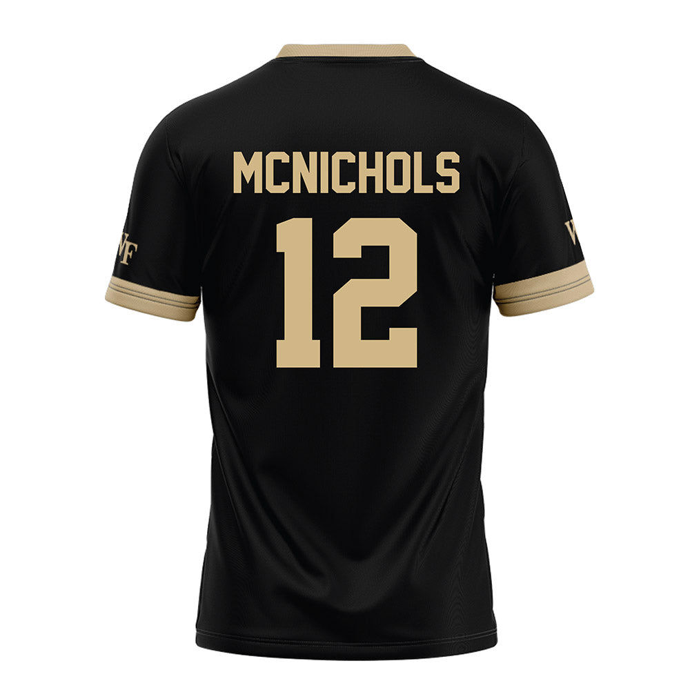 Wake Forest - NCAA Football : Tylan McNichols - Black Football Jersey-1