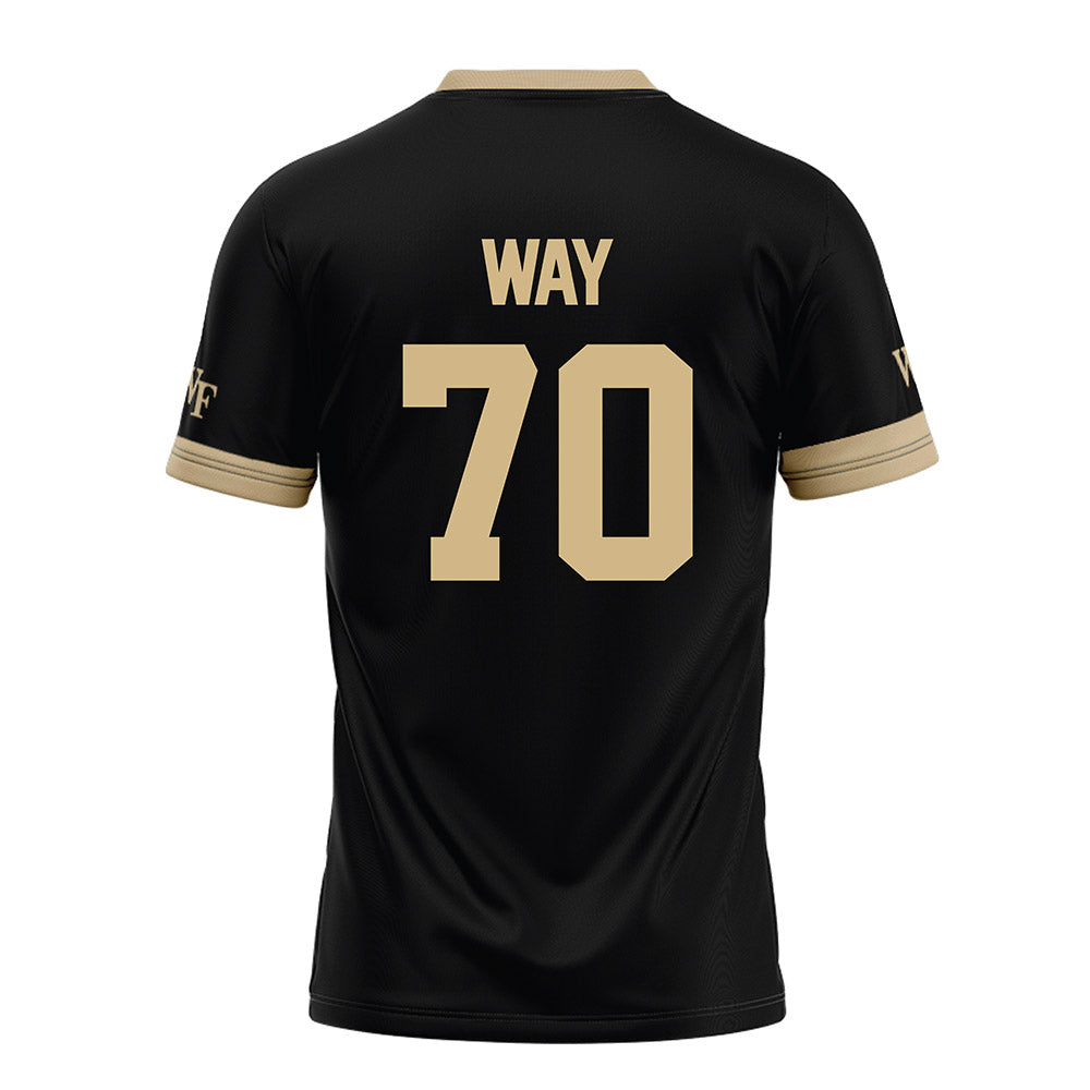 Wake Forest - NCAA Football : Will Way - Black Football Jersey-1