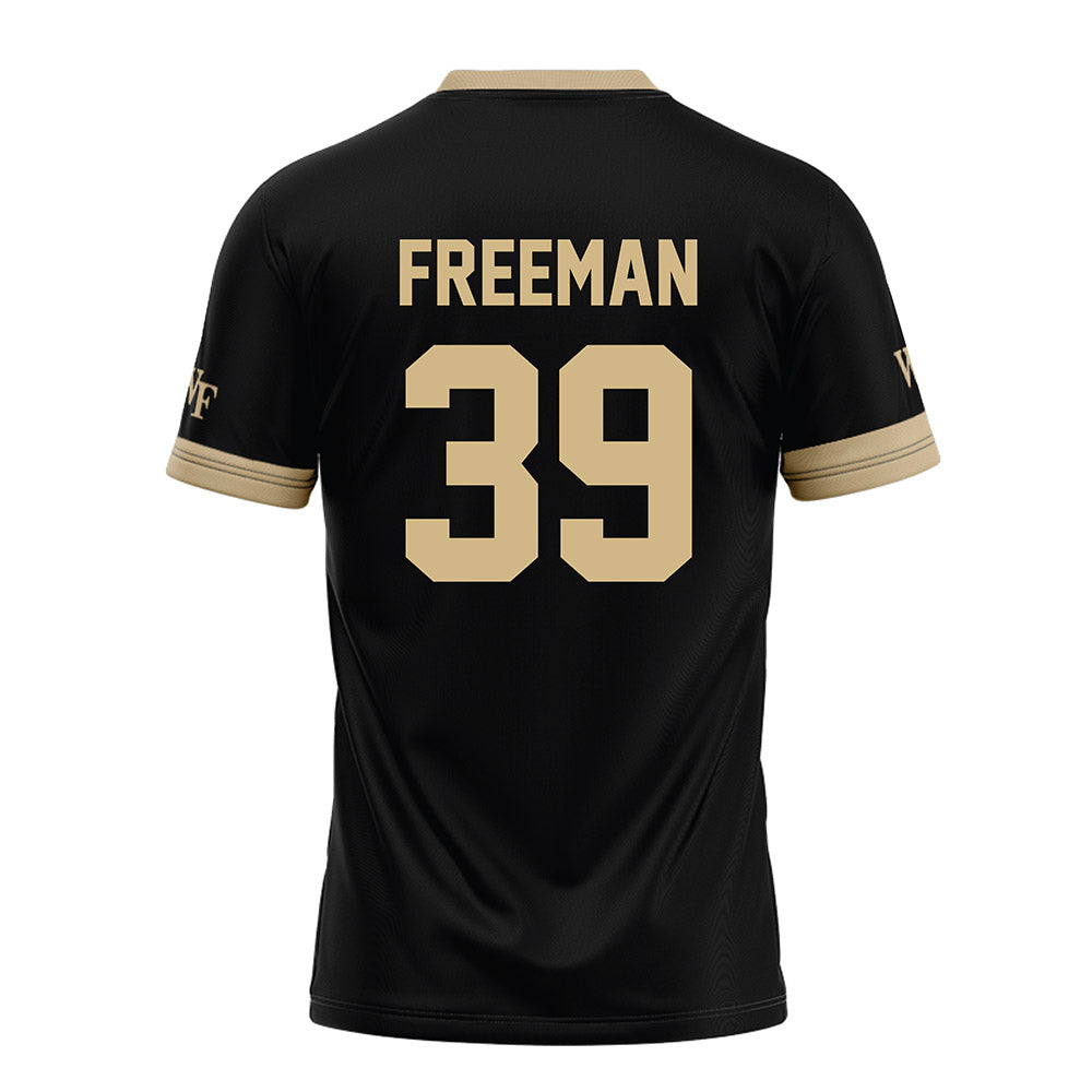 Wake Forest - NCAA Football : Wyatt Freeman - Black Football Jersey-1