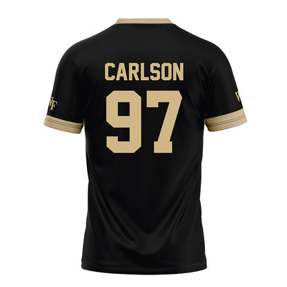 Wake Forest - NCAA Football : Caleb Carlson - Black Football Jersey-1