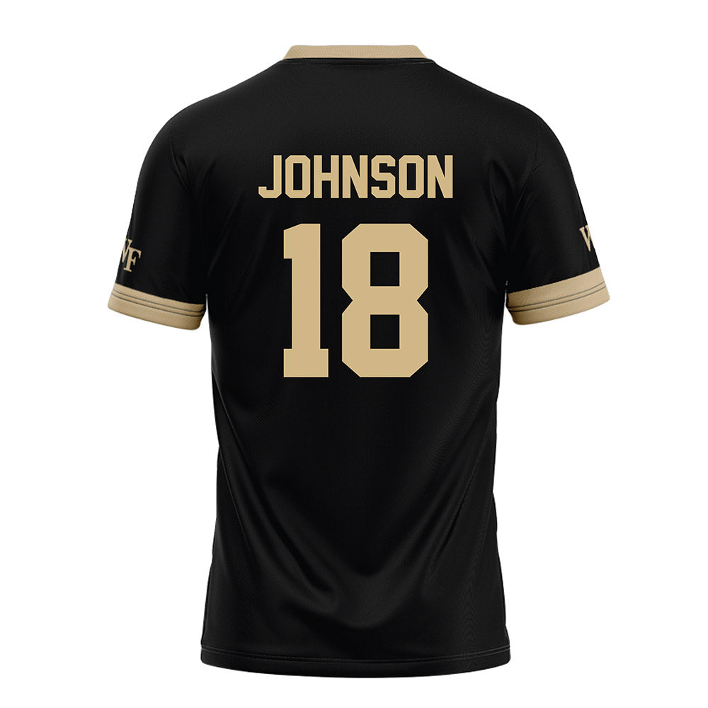 Wake Forest - NCAA Football : DJ Johnson - Black Football Jersey-1