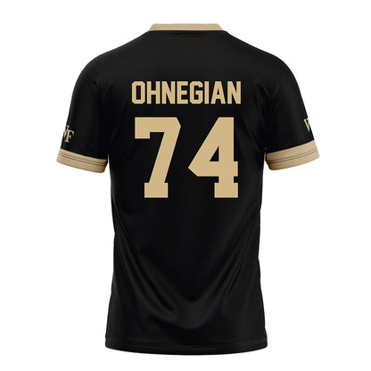 Wake Forest - NCAA Football : John Ohnegian - Black Football Jersey-1