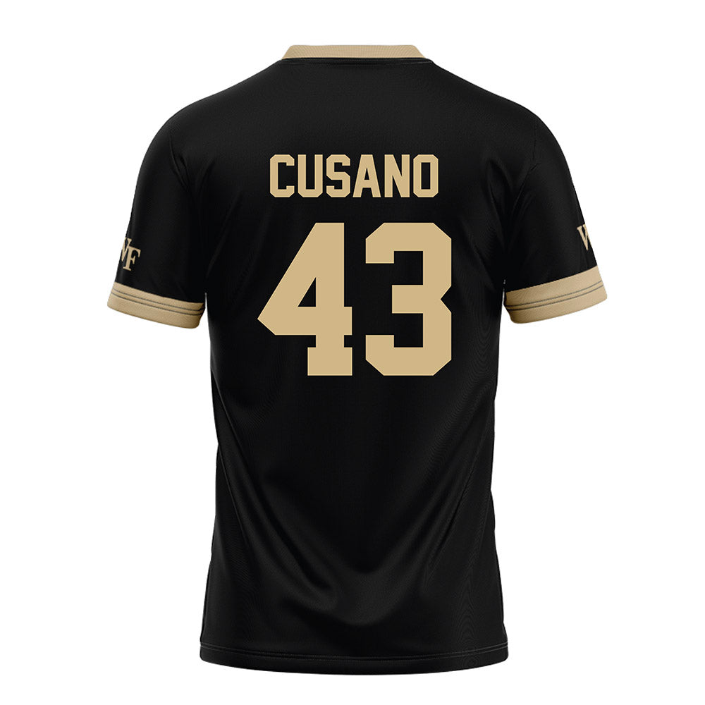 Wake Forest - NCAA Football : Frank Cusano - Black Football Jersey-1