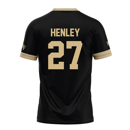 Wake Forest - NCAA Football : Ryan Henley - Black Football Jersey-1