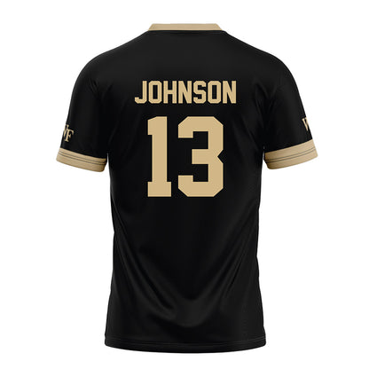 Wake Forest - NCAA Football : Billy Johnson - Black Football Jersey-1