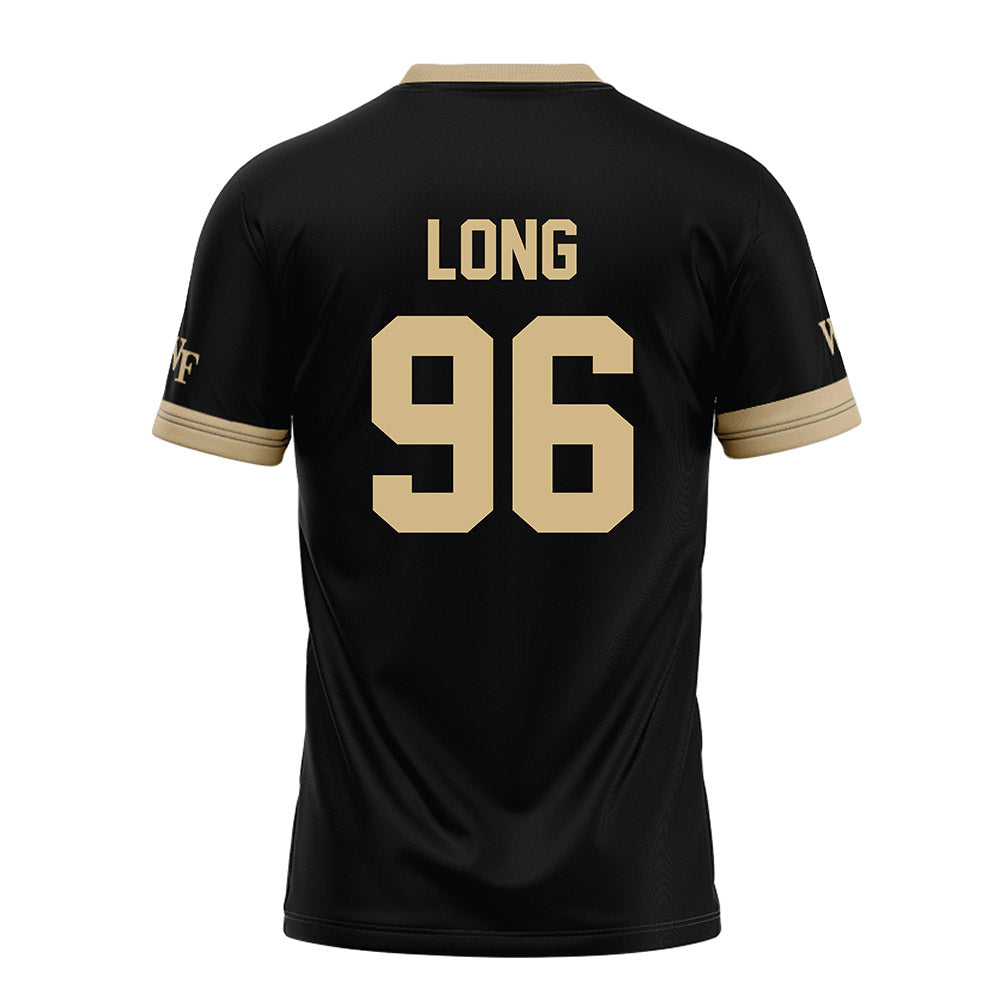 Wake Forest - NCAA Football : Cooper Long - Black Football Jersey-1