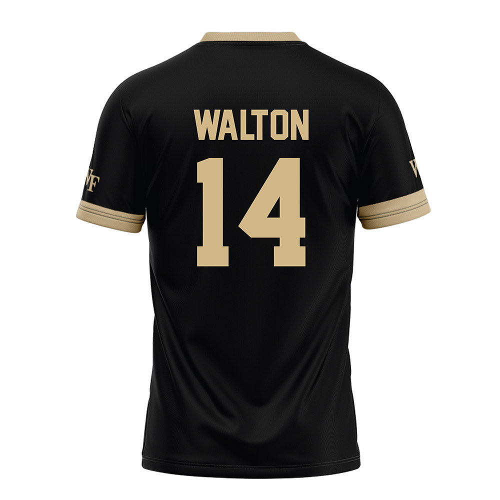 Wake Forest - NCAA Football : Tyler Walton - Black Football Jersey-1