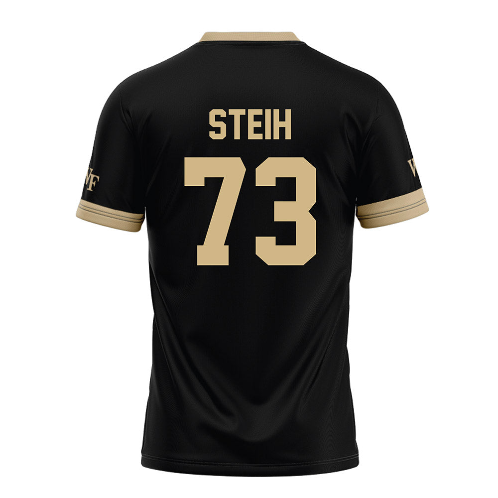 Wake Forest - NCAA Football : George Steih - Black Football Jersey-1