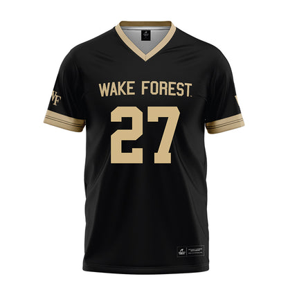 Wake Forest - NCAA Football : Ryan Henley - Black Football Jersey-0